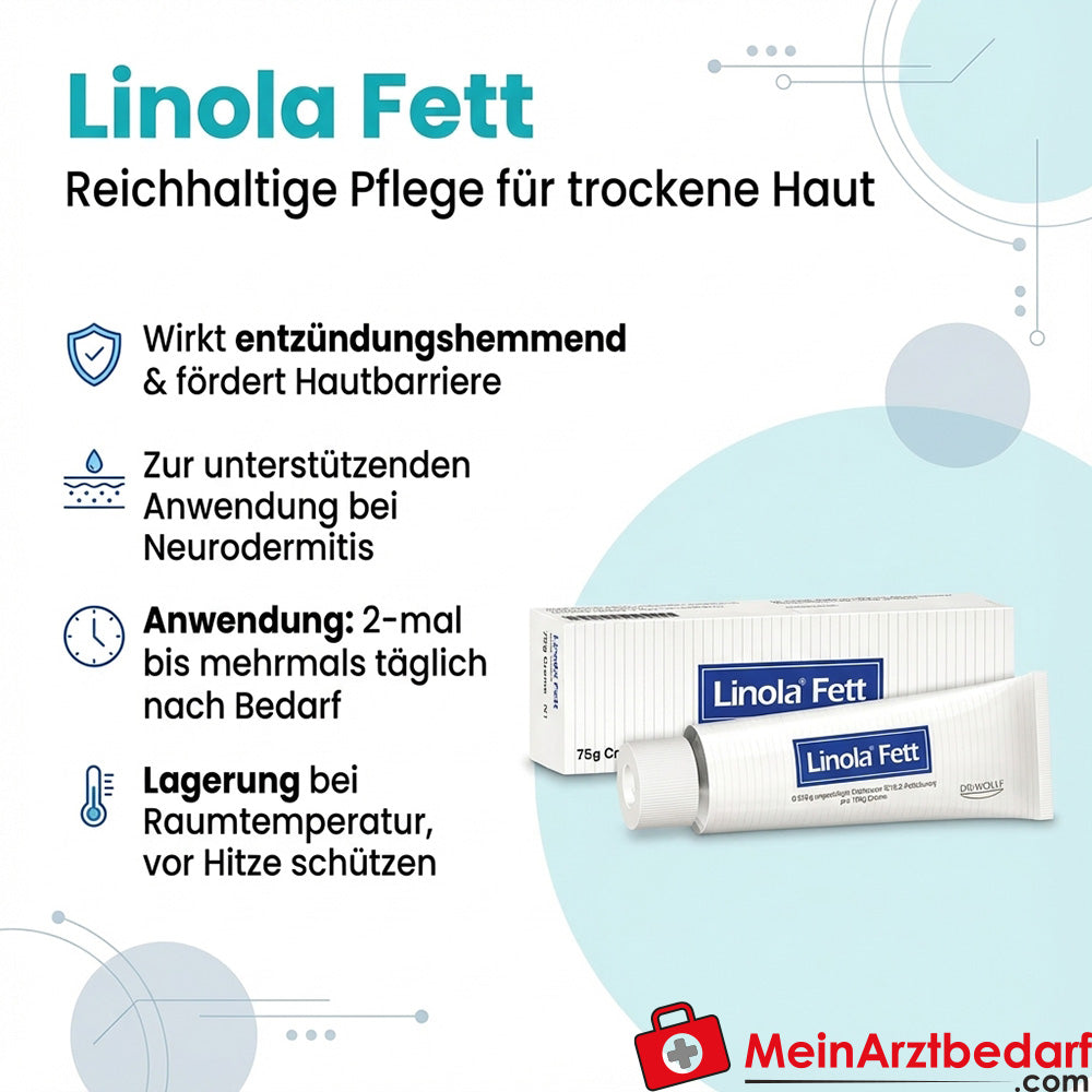 Linola Fett Salbe zur unterstützenden Pflege trockener und gereizter Haut