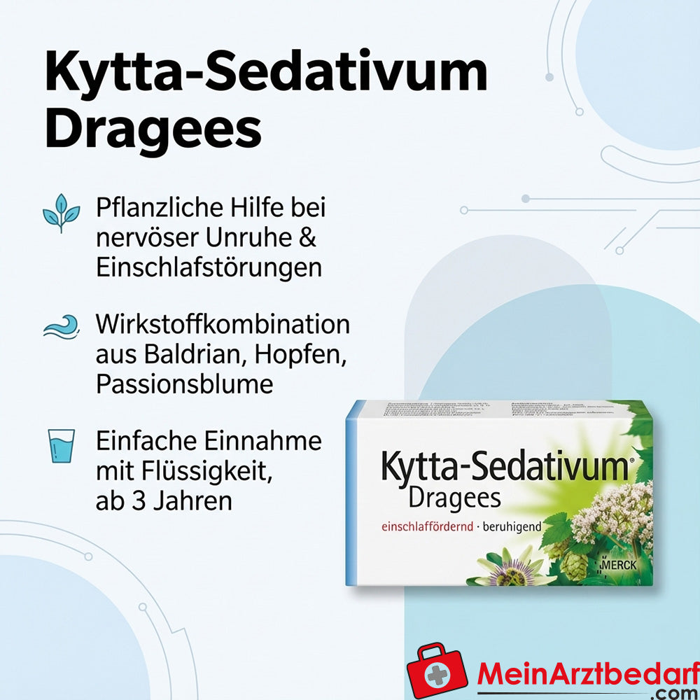 Kytta Sédative Dragées Valériane, Houblon, Fleur de la Passion, 100 pcs.