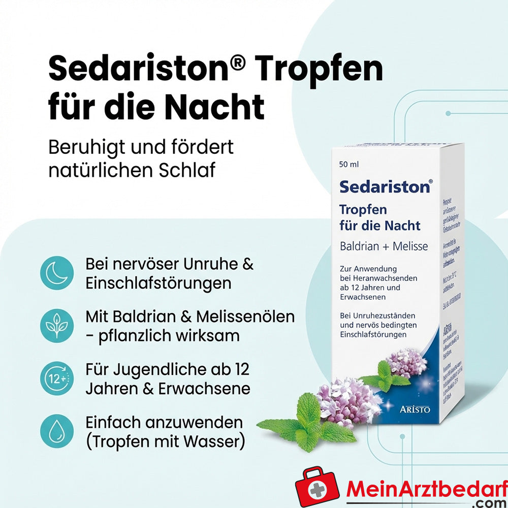 Sedariston Gocce per la Notte con Valeriana e Olio di Melissa Gocce 20 ml, 50 ml