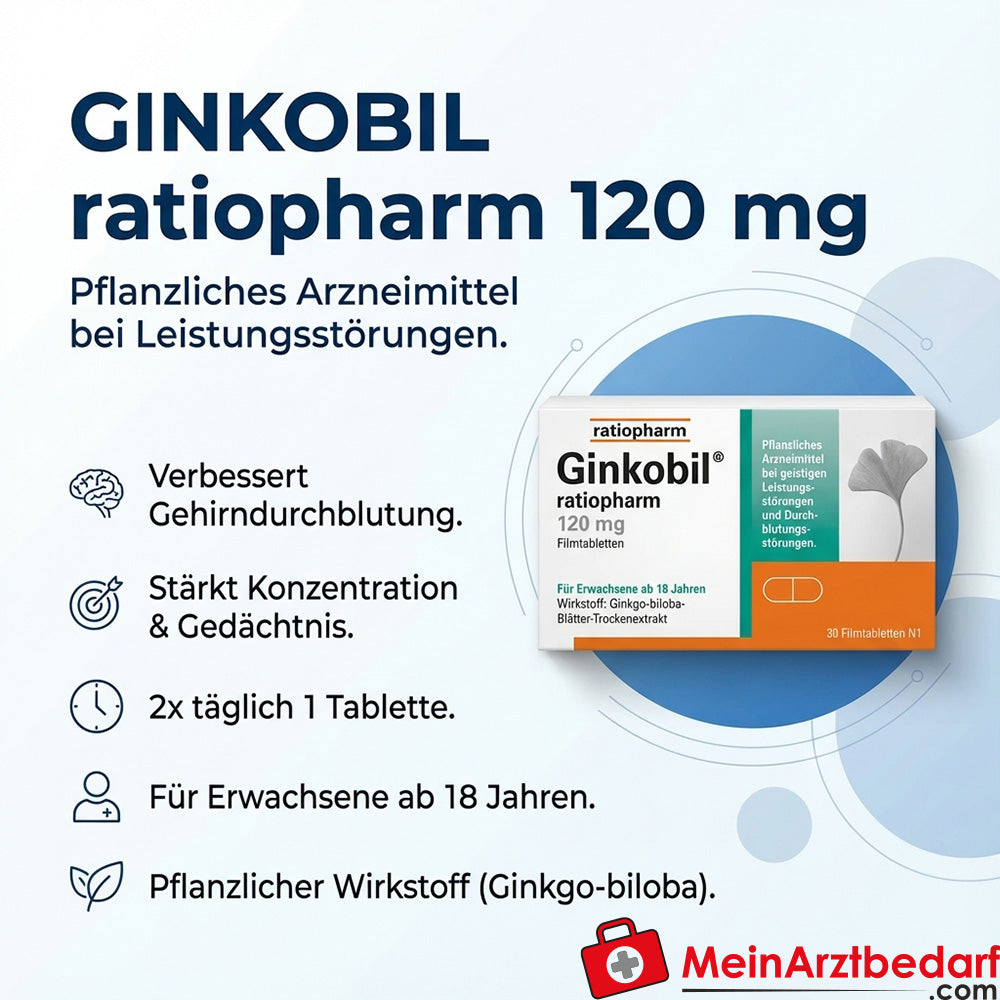 GINKOBIL ratiopharm 120 mg comprimidos