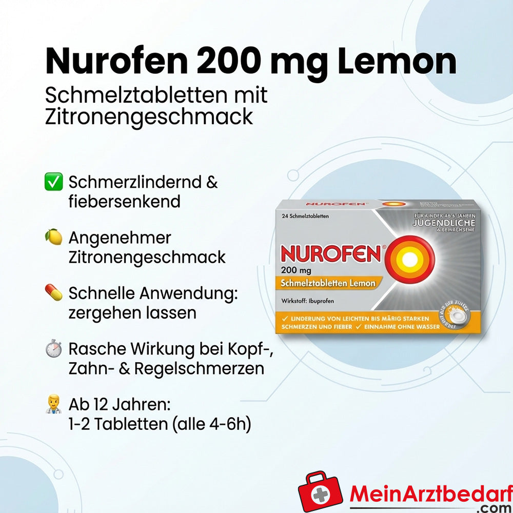 Nurofen Ibuprofen 200 mg Schmelztabletten Lemon