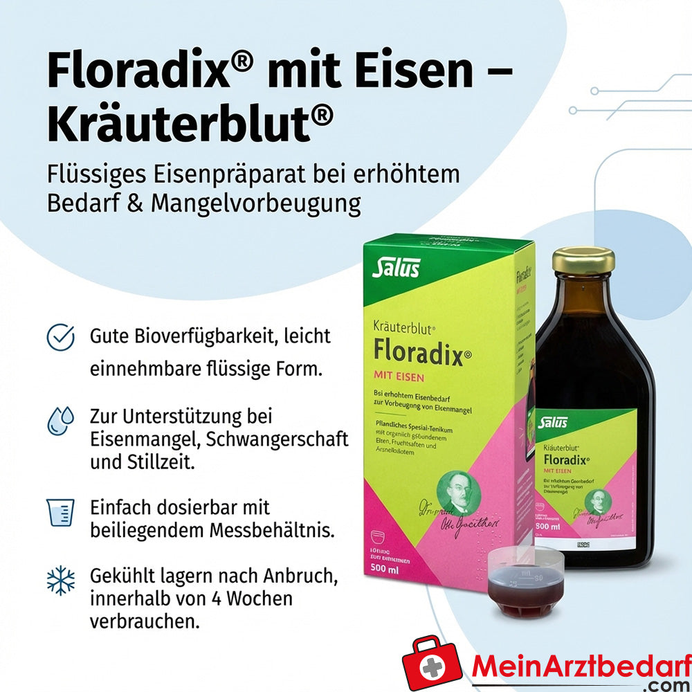Floradix mit Eisen flüssiges Eisenpräparat 250 ml