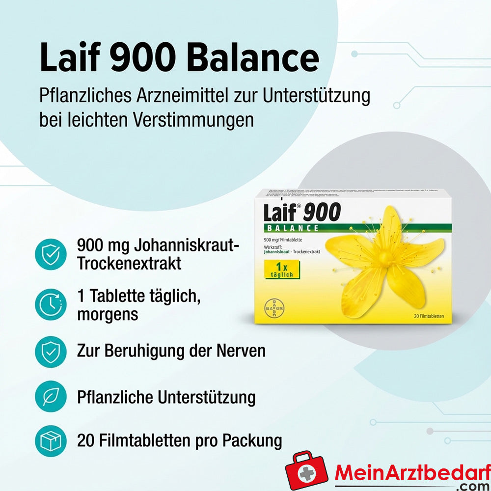 Laif 900 Balance Extracto de Hierba de San Juan 900 mg Comprimidos
