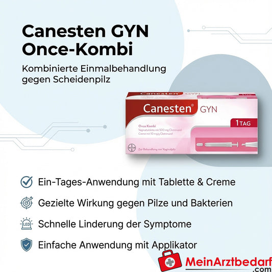 Canesten GYN Once-Combi Clotrimazol vaginale tablet + vaginale crème 1 toepassing