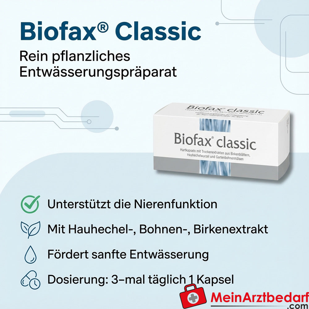 Strathmann Biofax classic Birkenblätter-Trockenextrakt / Hauhechelwurzel-Trockenextrakt / Bohnenschalen-Trockenextrakt Hartkapseln, 60 St.