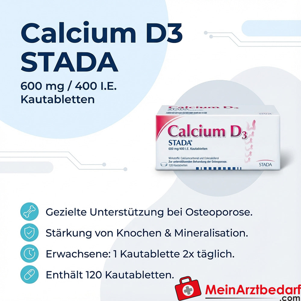 STADA Calcio D3 600 mg/400 U.I. Compresse masticabili 30 pezzi