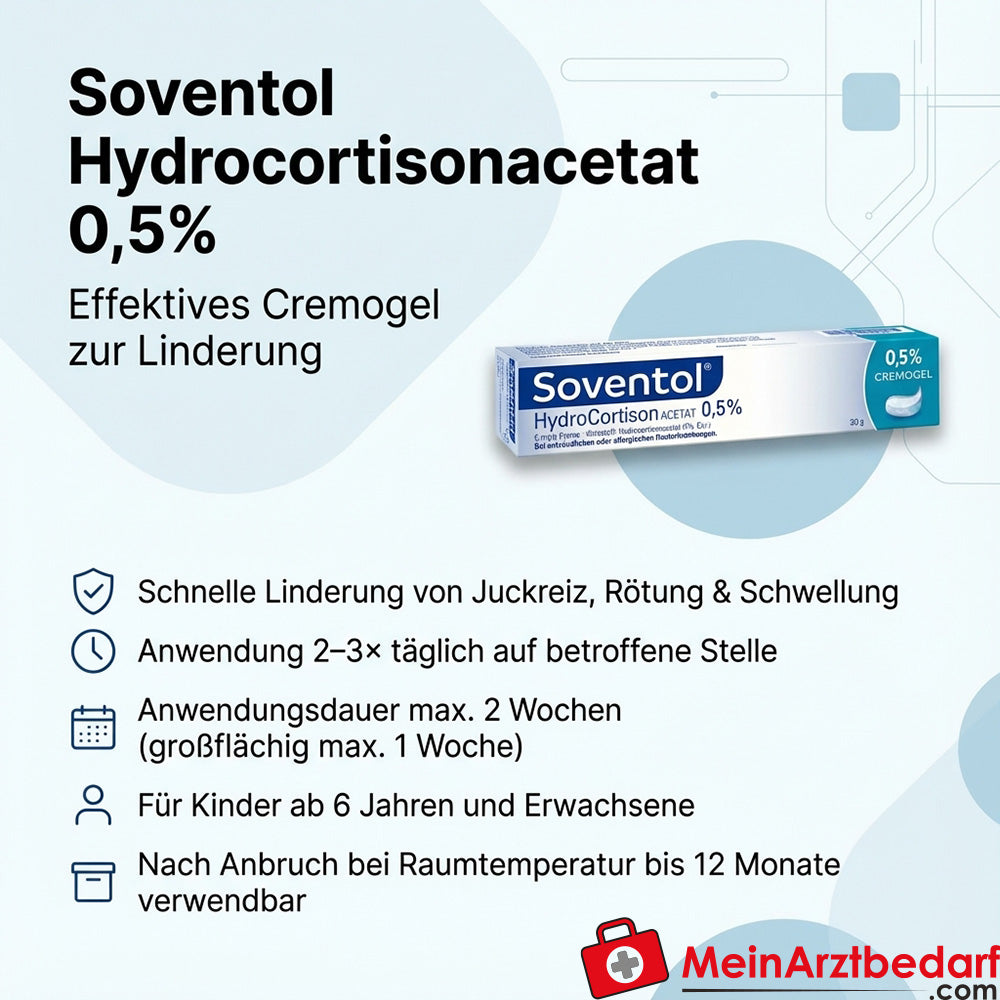 Soventol Hydrocortisonacetat 0,5% Creme zur äußeren Anwendung