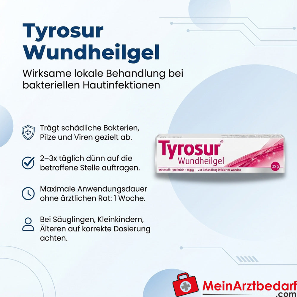 Tyrosur Gel curativo per ferite Tirotricina 20 g