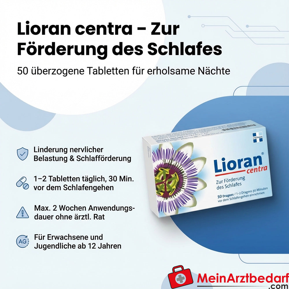 Lioran centra Passionsblumenkraut-Trockenextrakt überzogene Tabletten, 20 St.