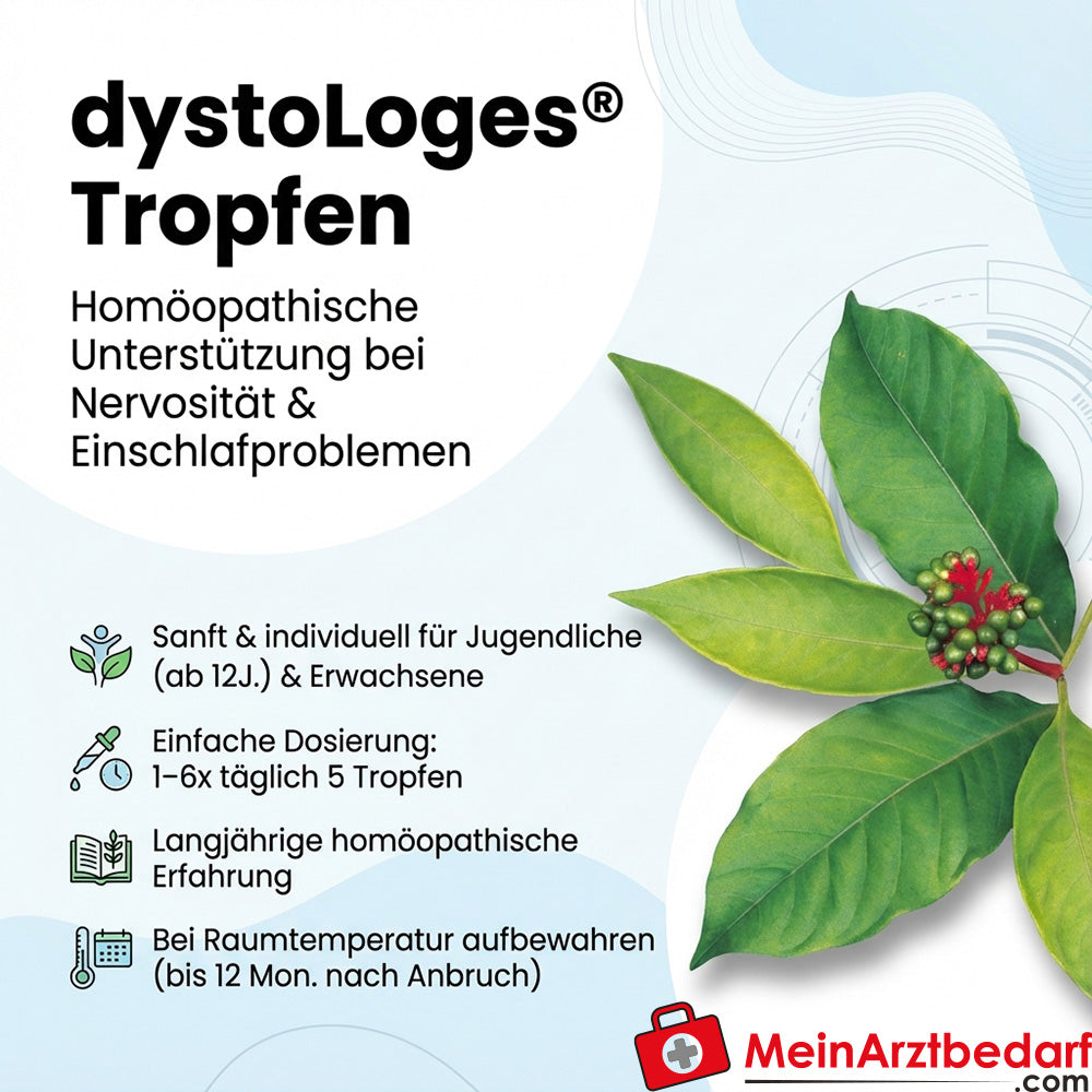 dystoLoges® gouttes médicament homéopathique pour la nervosité et les troubles de l'endormissement, 50 ml