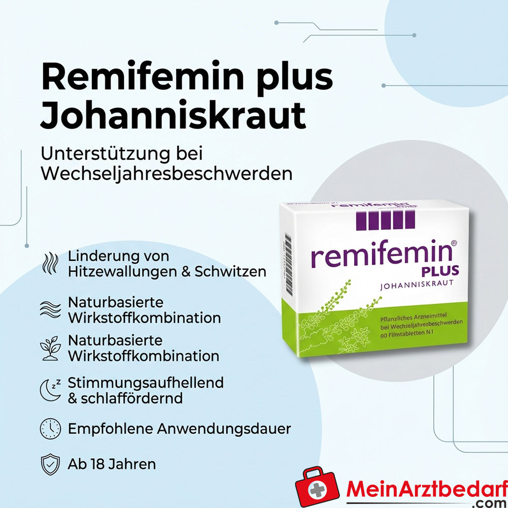 Remifemin plus comprimés de millepertuis, actée à grappes noires et millepertuis