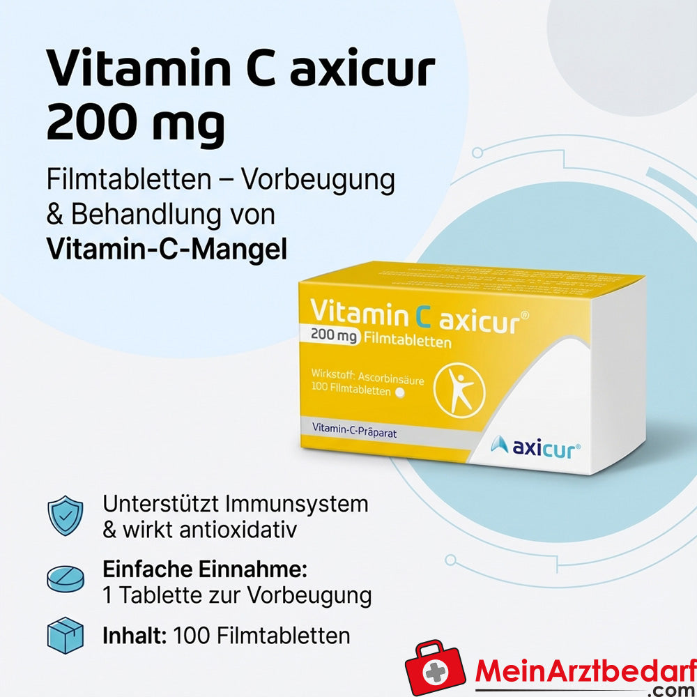 axicur Vitamin C 200 mg Tabletten 50 Stück