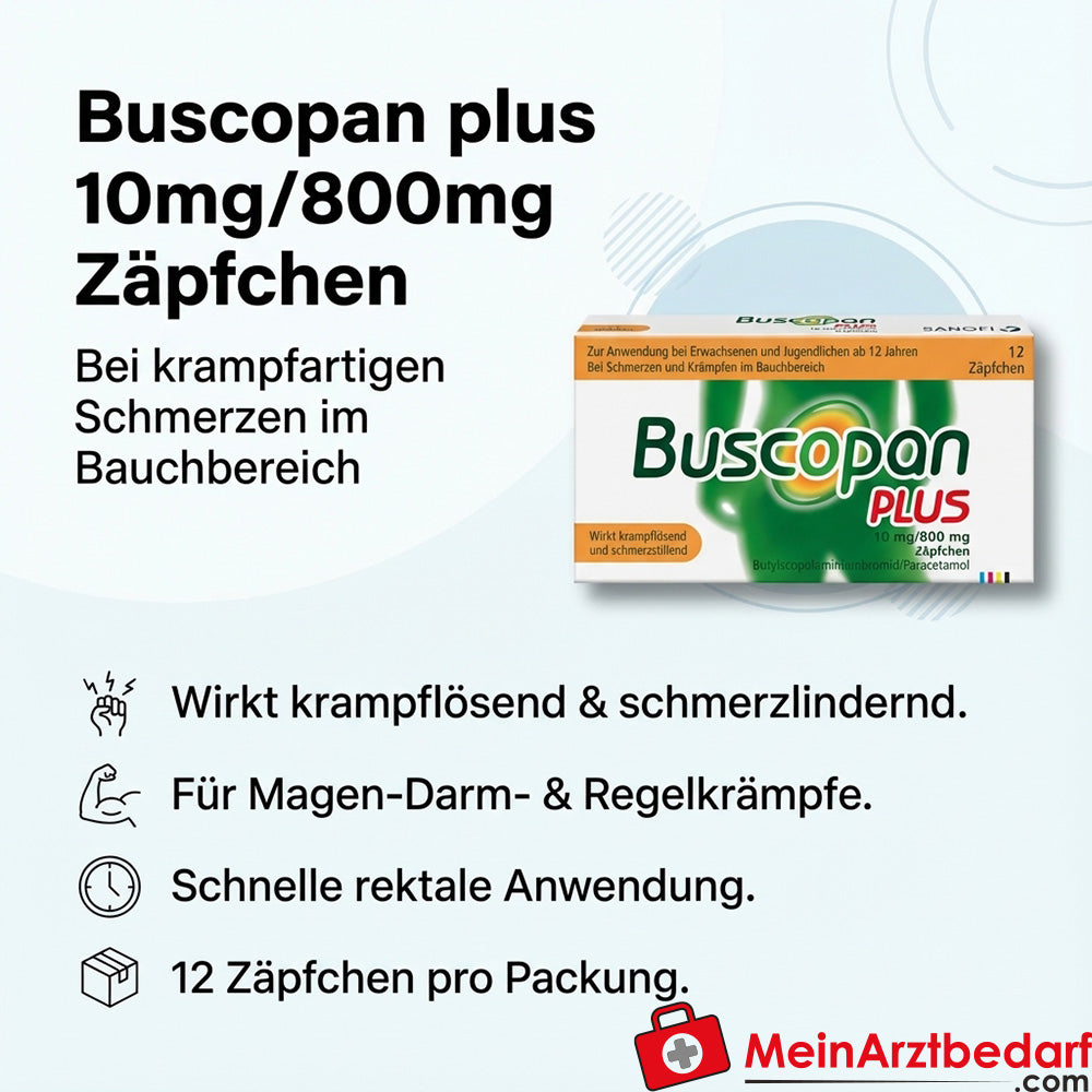 Buscopan plus 10 mg/800 mg in supposte
