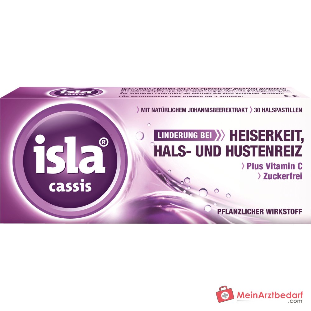 Isla Cassis Halspastillen 80 mg Isländisches Moos-Extrakt Packung