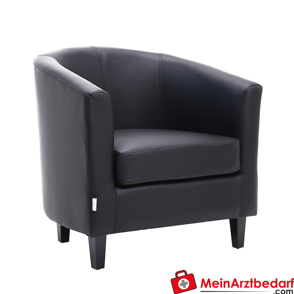 Poltrona per sala d'attesa Struttura in legno Pelle artificiale PU 72×62×71 cm Pratica reception