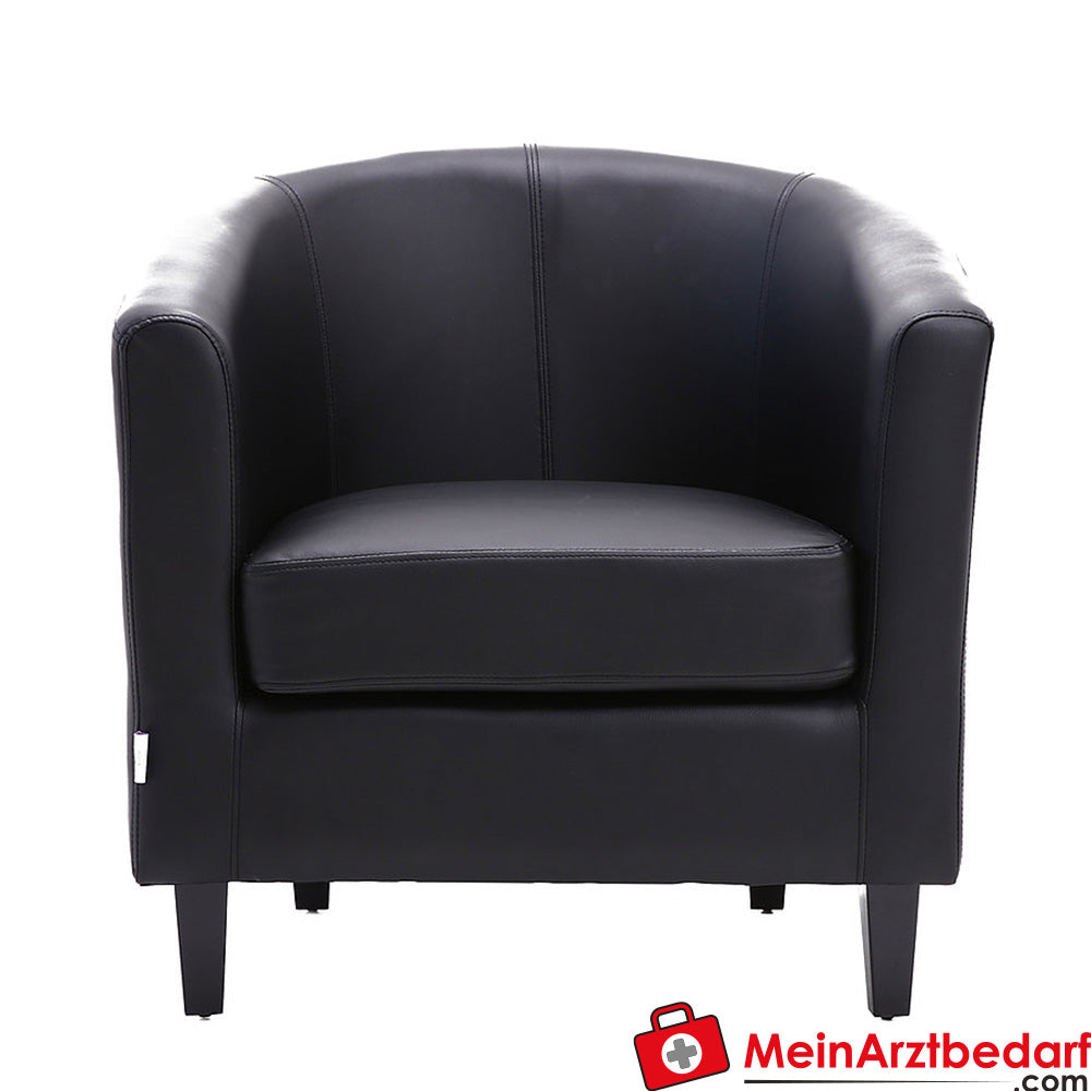 Poltrona per sala d'attesa Struttura in legno Pelle artificiale PU 72×62×71 cm Pratica reception