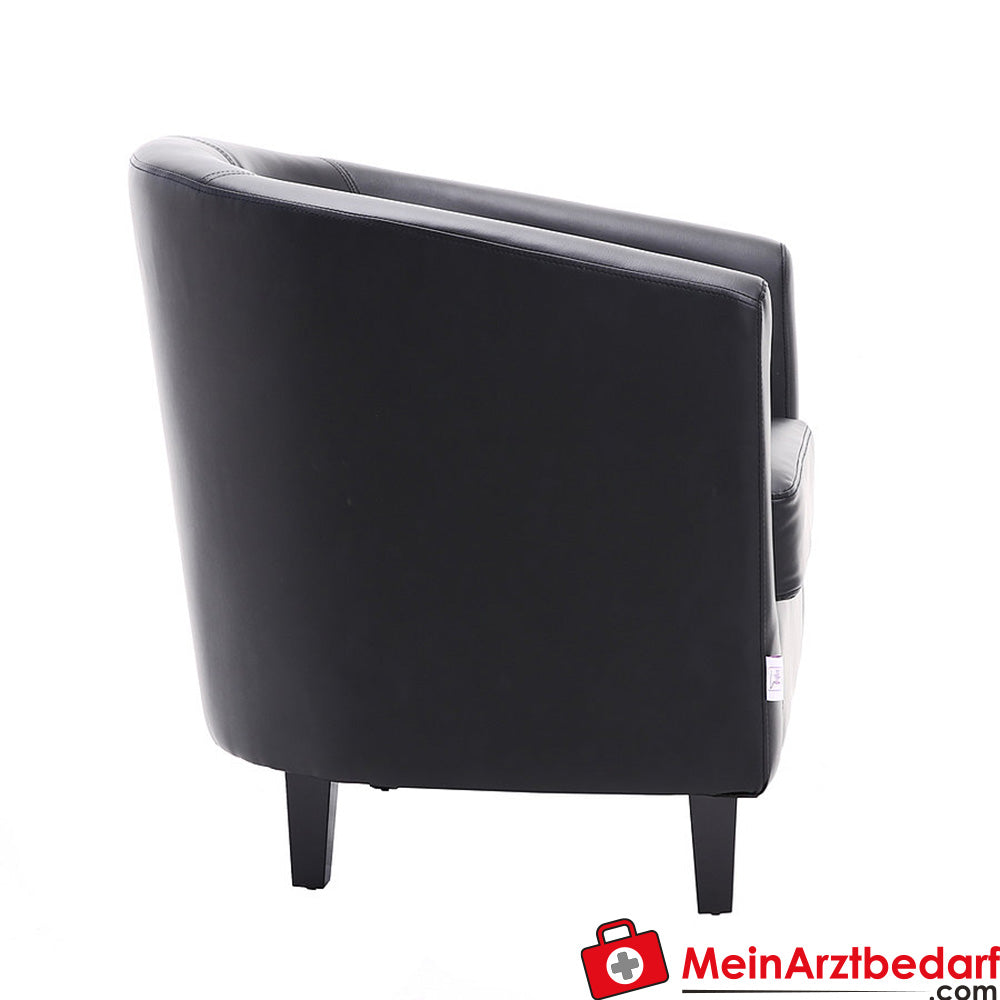 Poltrona per sala d'attesa Struttura in legno Pelle artificiale PU 72×62×71 cm Pratica reception