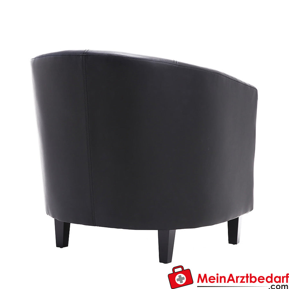 Poltrona per sala d'attesa Struttura in legno Pelle artificiale PU 72×62×71 cm Pratica reception