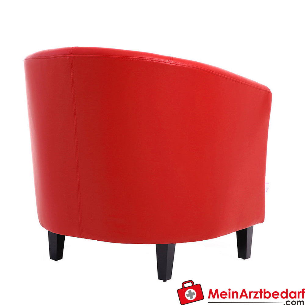 Poltrona per sala d'attesa Struttura in legno Pelle artificiale PU 72×62×71 cm Pratica reception