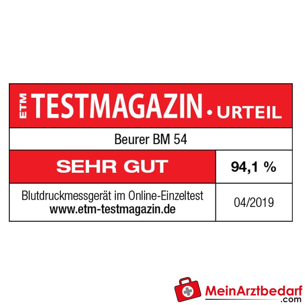 Beurer BM 54 Bluetooth-Oberarm-Blutdruckmessgerät.