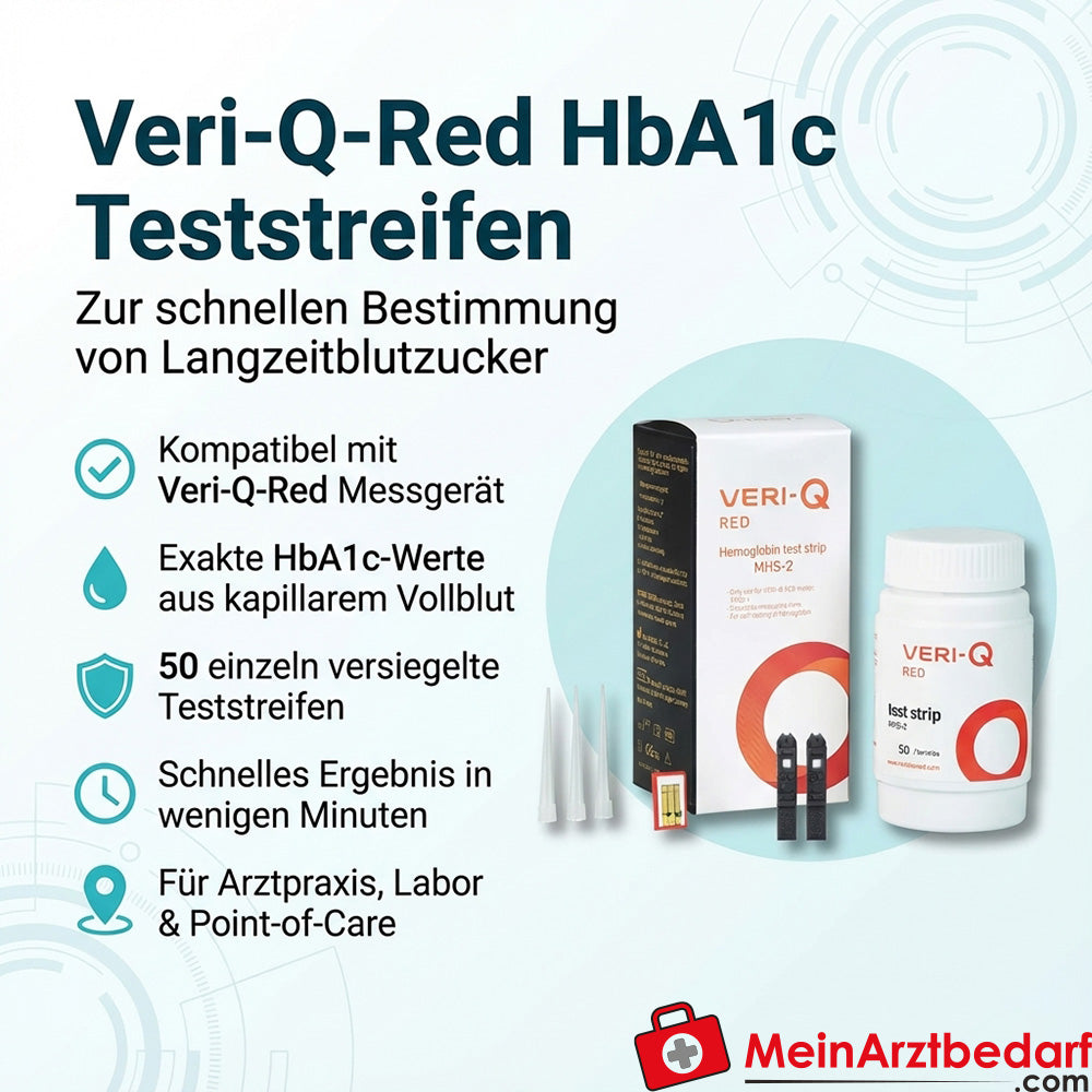 Veri-Q RED haemoglobin test strips, 50 pcs.