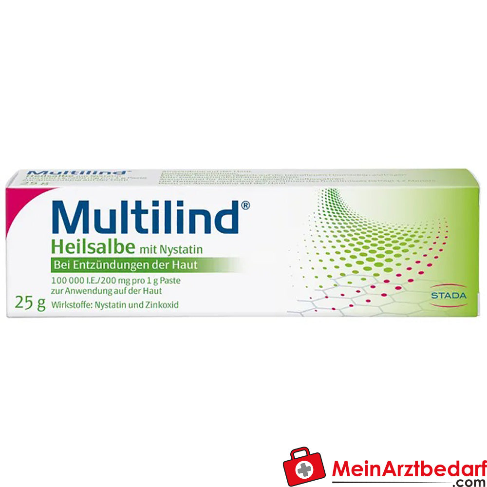 Multilind Heilsalbe mit Nystatin.
