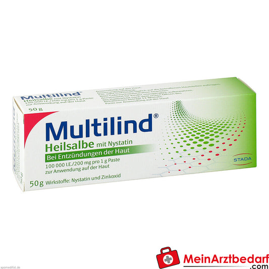 Multilind Heilsalbe mit Nystatin.