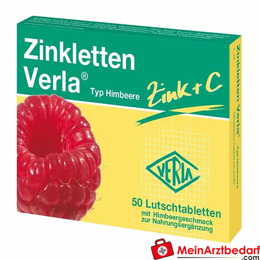 Zinkletten Verla® Himbeere Lutschtabletten, 50 St..