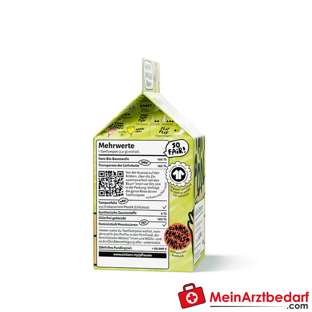 einhorn Tampons aus 100% Baumwolle, 16 St