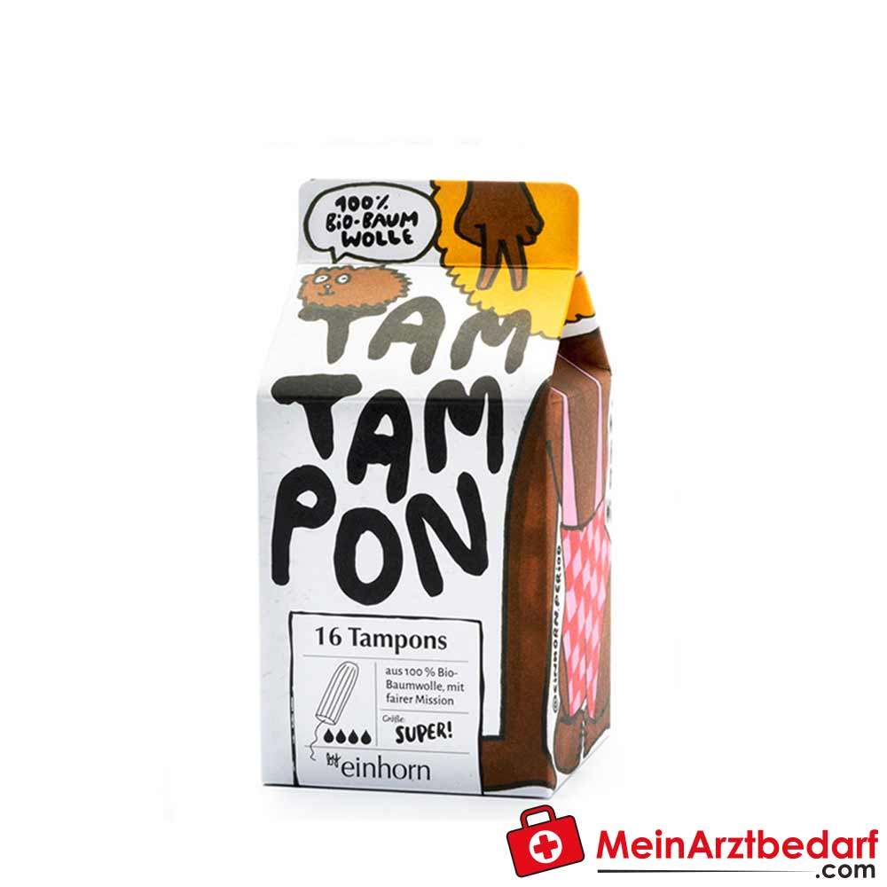 einhorn Tampons aus 100% Baumwolle, 16 St