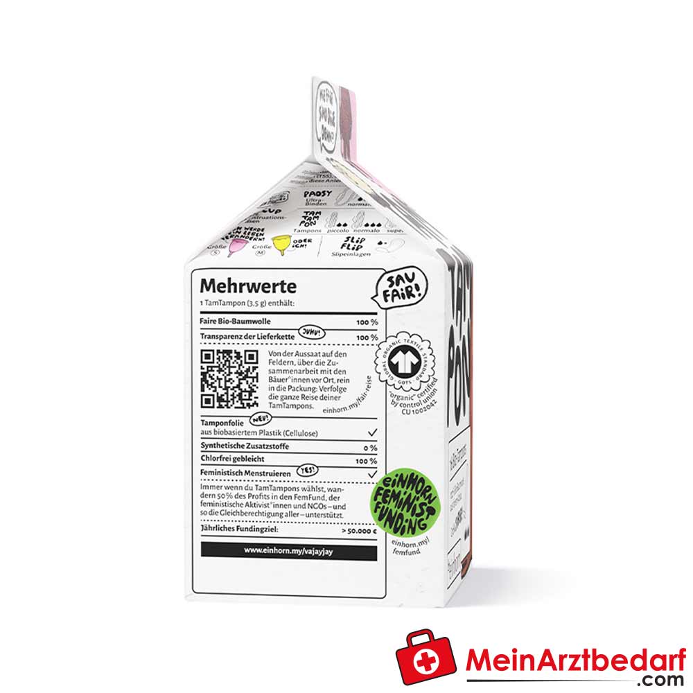 einhorn Tampons aus 100% Baumwolle, 16 St