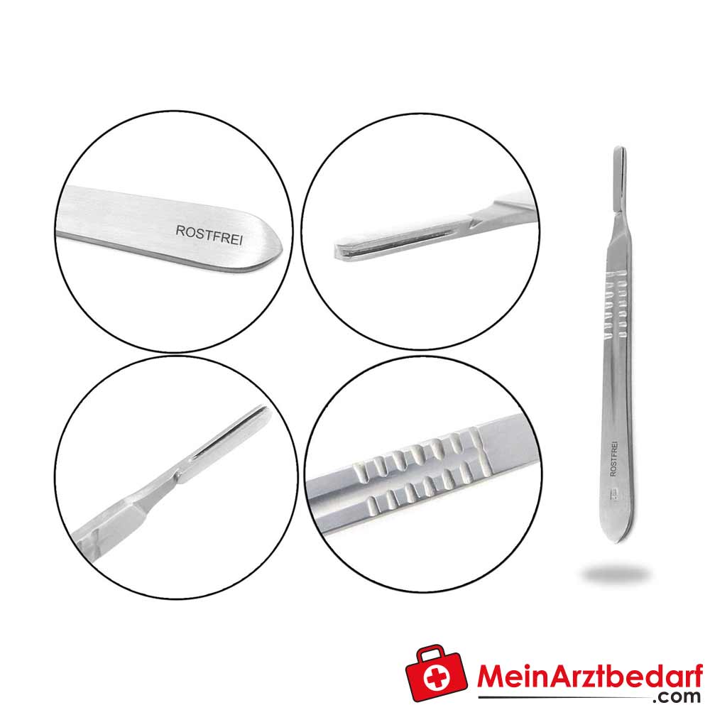 Skalpellklingenhalter aus rostfreiem Edelstahl.