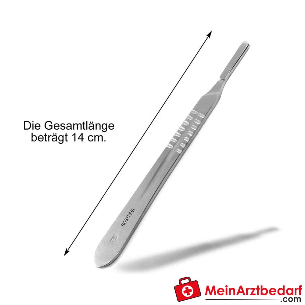 Skalpellklingenhalter aus rostfreiem Edelstahl.