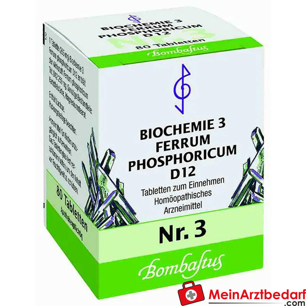 Bombastus Biochemie 3 Ferrum phosphoricum D 12 Tabletten.