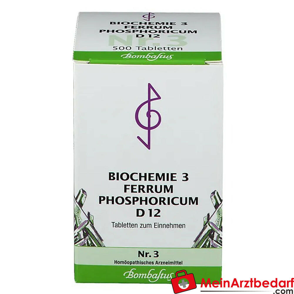 Bombastus Biochemie Ferrum phosphoricum D12 250 mg tabletten verpakking