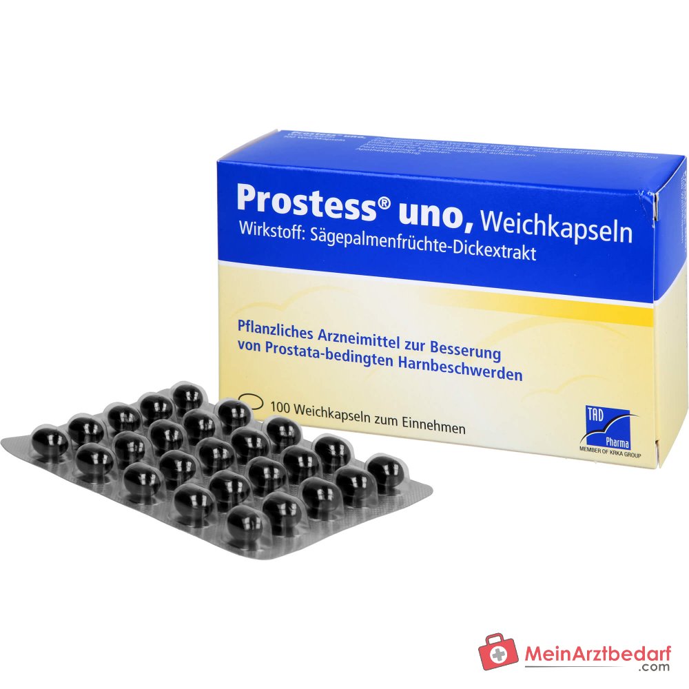 TAD Pharma Prostess uno Sägepalmenfrüchte-Dickextrakt Weichkapseln, 100 St.