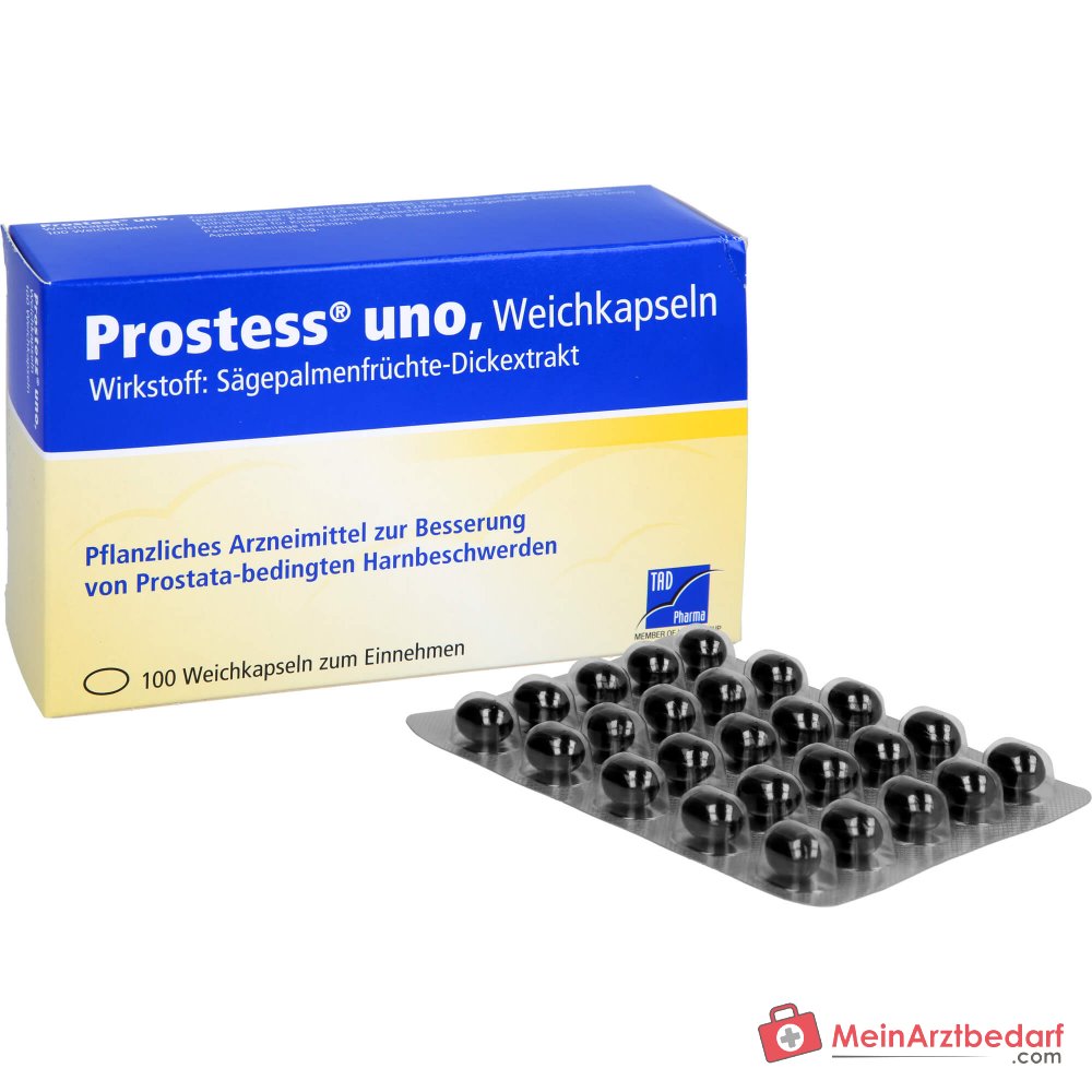 TAD Pharma Prostess uno Sägepalmenfrüchte-Dickextrakt Weichkapseln, 100 St.