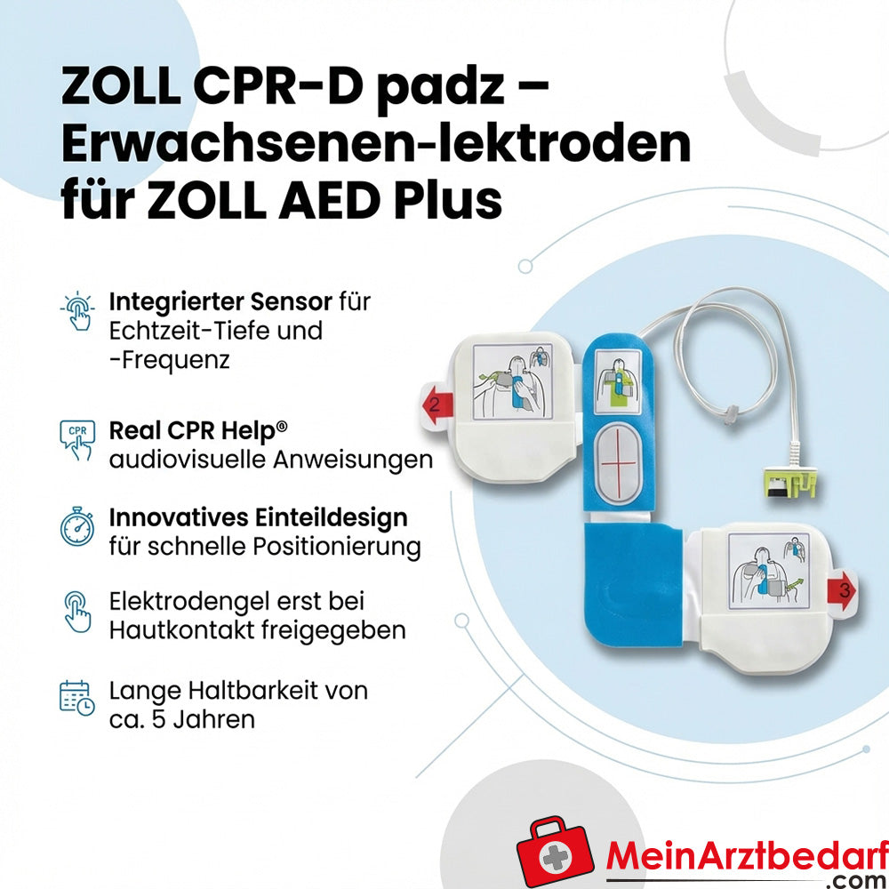 ZOLL CPR-D padz adult electrodes Real CPR Help Sensor disposable for AED Plus