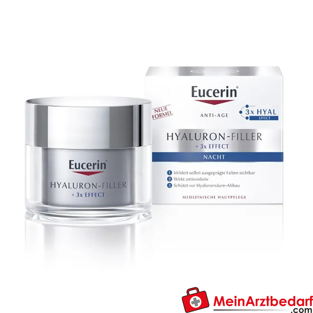 Eucerin® Hyaluron-Filler Nachtpflege – Glättet Falten, 50ml.