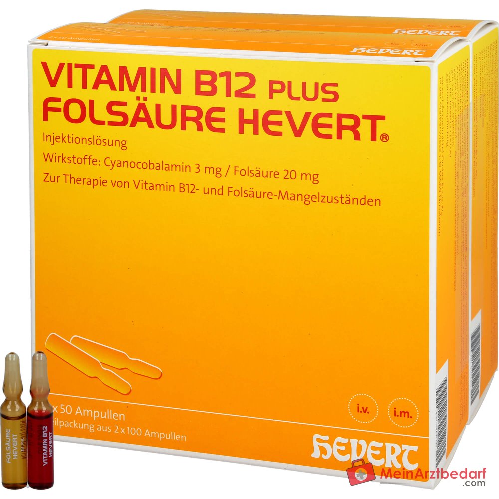 Hevert Vitamine B12 plus acide folique ampoules Hevert, 2x10x2 ml