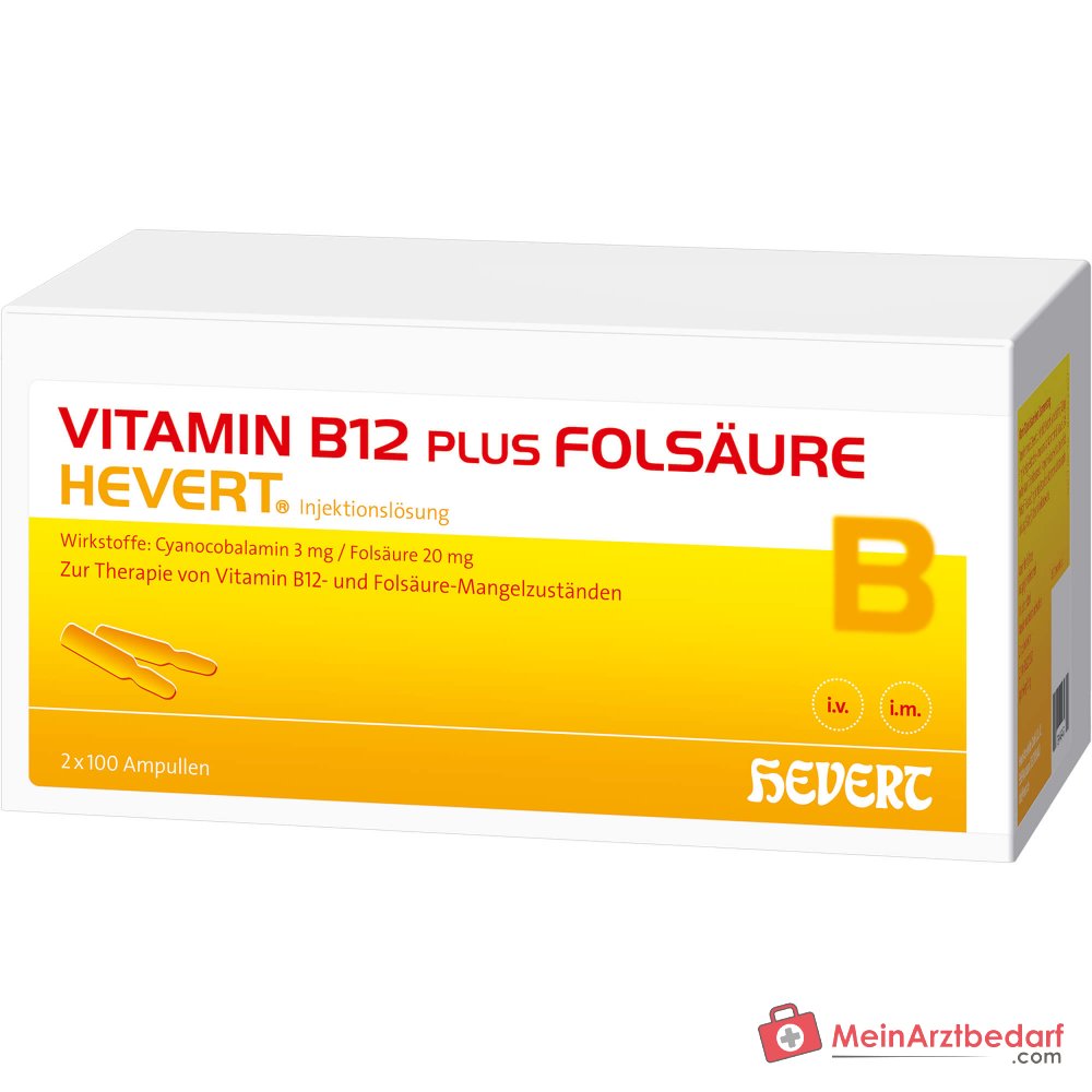 Hevert Vitamine B12 plus acide folique ampoules Hevert, 2x10x2 ml