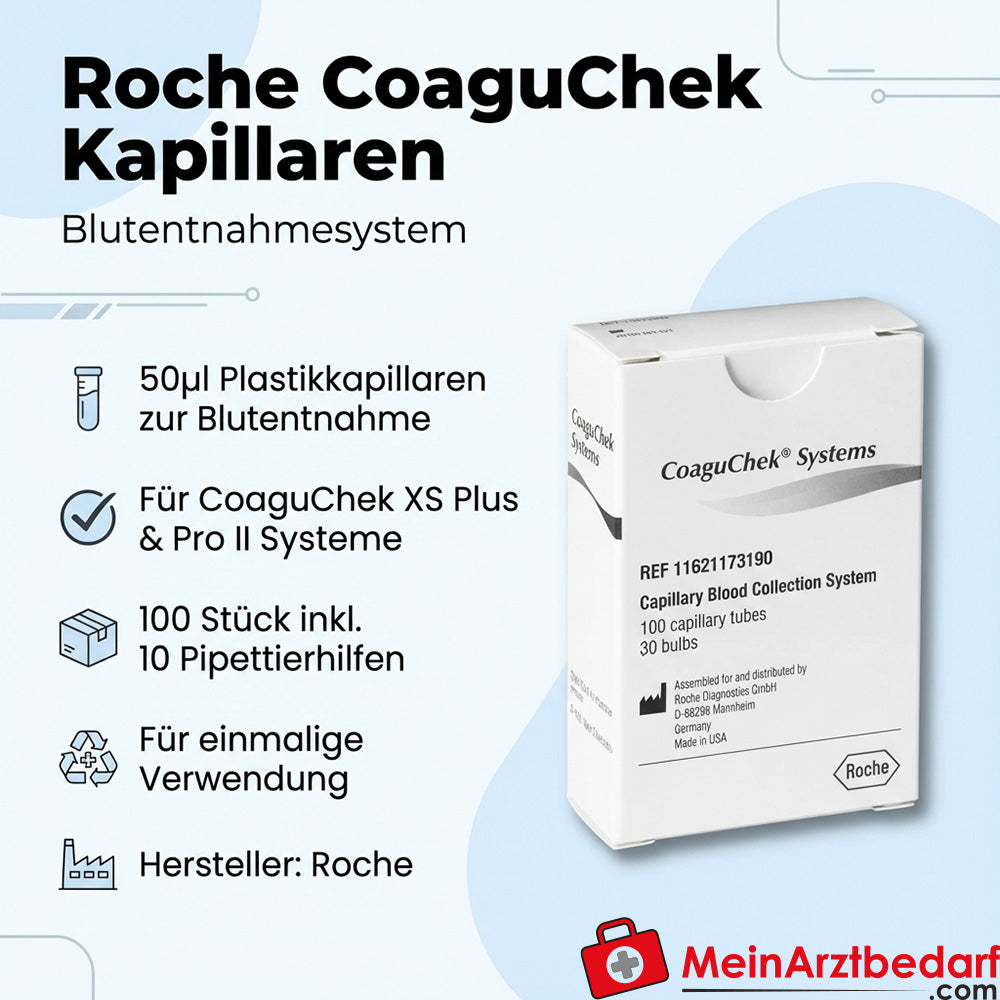 Capillaires CoaguChek Systems, 100 pièces