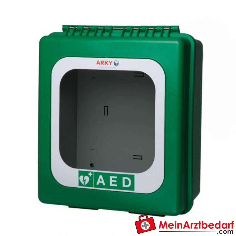 ARKY Defibrillator Innenschrank In Grün Ohne Alarm AED Sticker