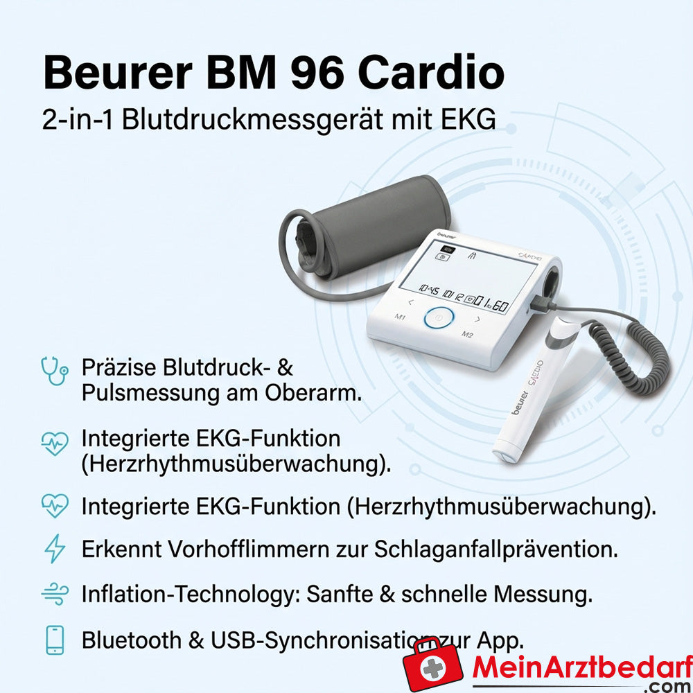 Beurer BM 96 Bovenarm bloeddrukmeter met ECG