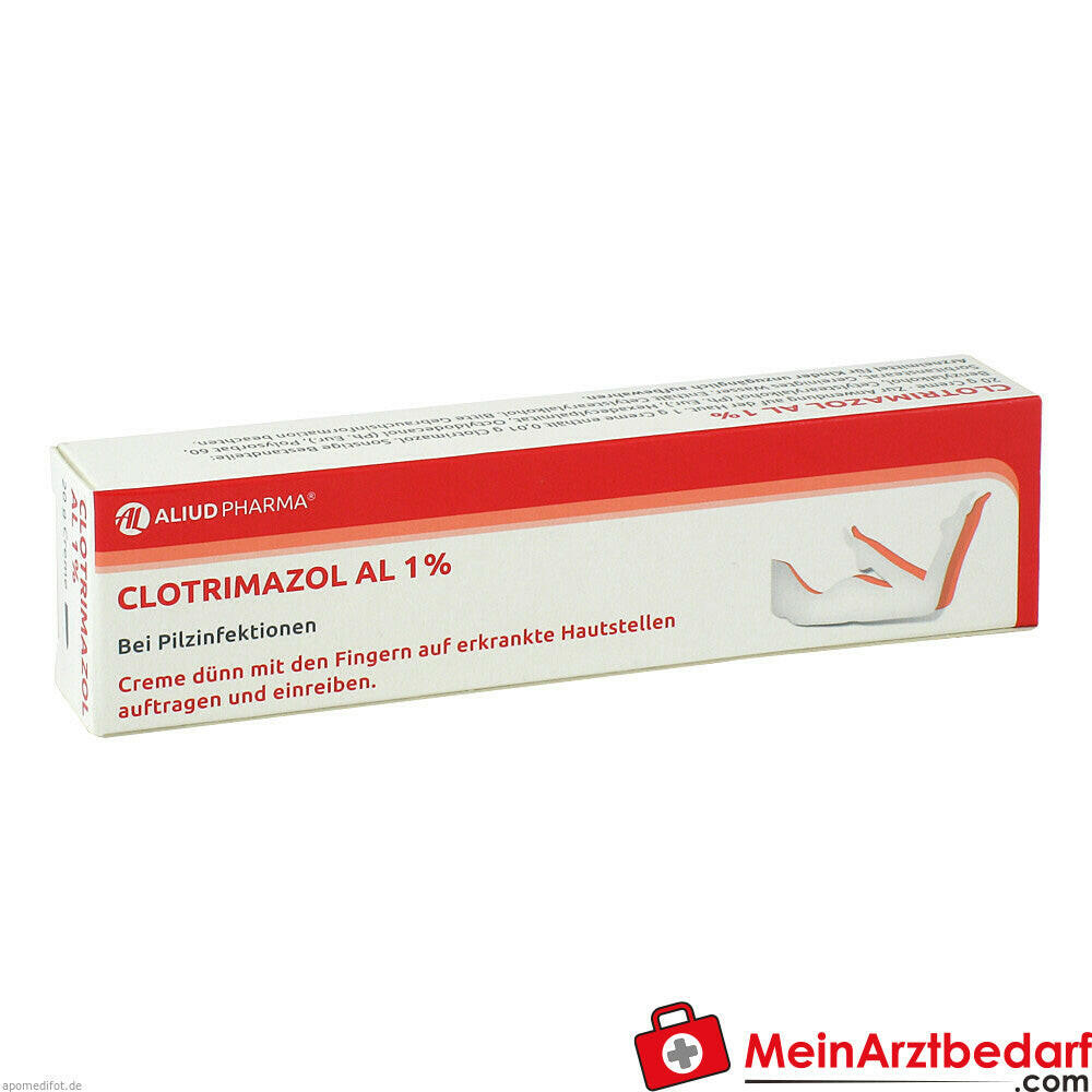 Clotrimazol AL 1% bei Fußpilz.