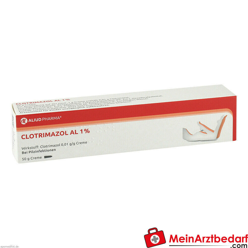 Clotrimazol AL 1% bei Fußpilz.