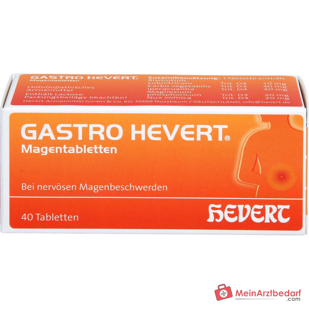 Hevert Gastro Comprimidos gástricos, 40 uds.