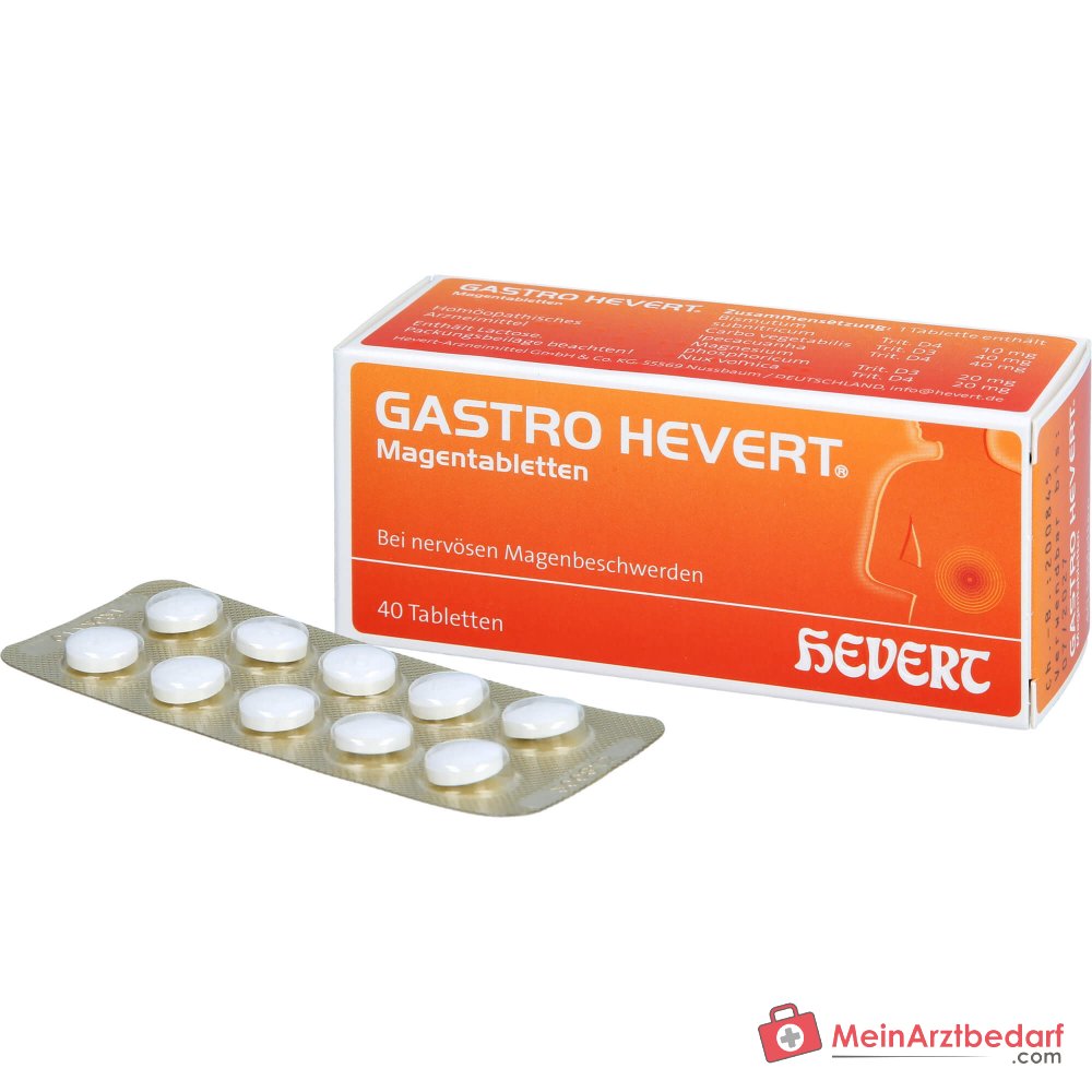 Hevert Gastro Comprimidos gástricos, 40 uds.