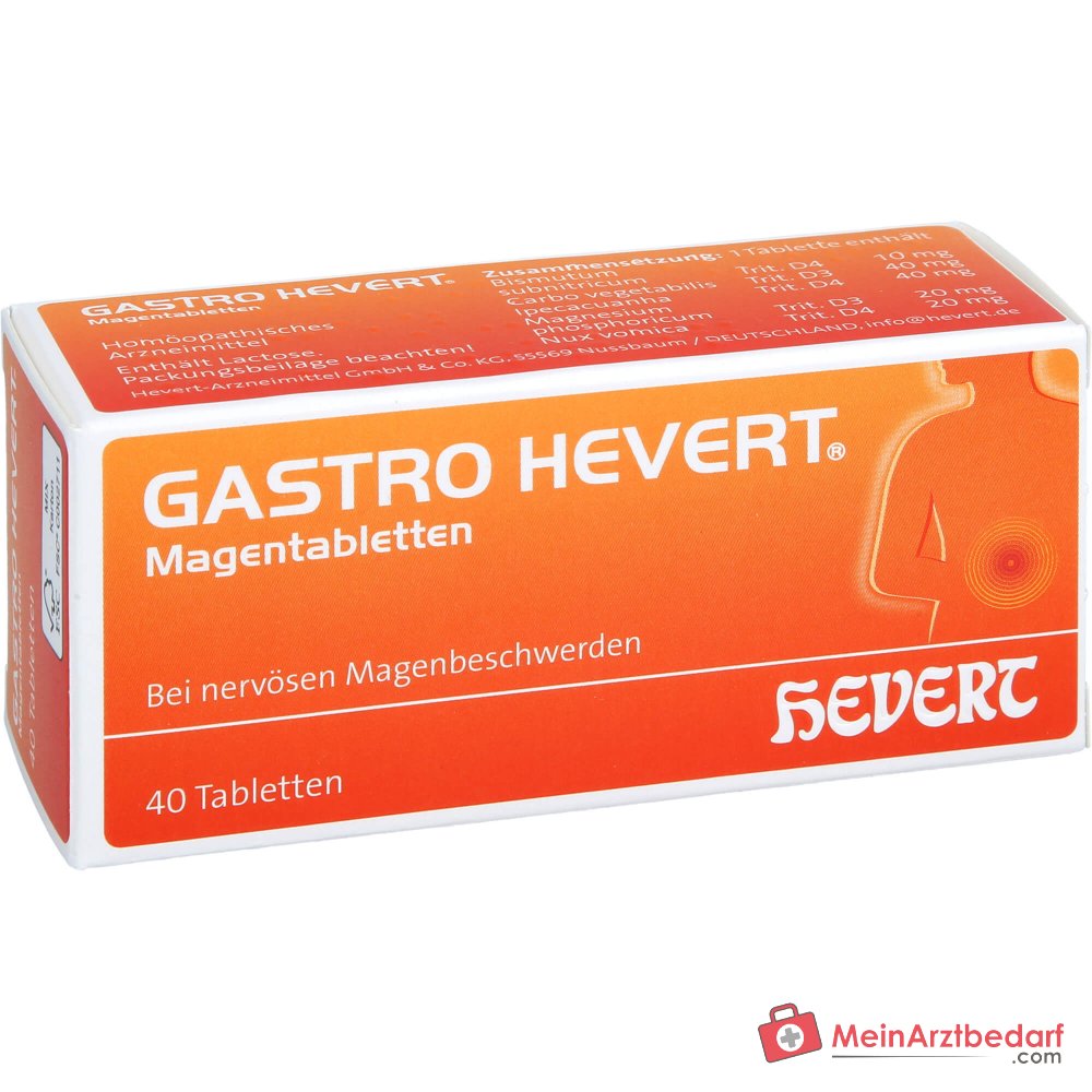 Hevert Gastro Comprimidos gástricos, 40 uds.