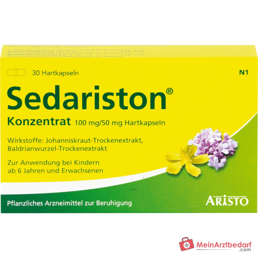 Aristo Pharma Sedariston concentrato Estratto secco di iperico / Estratto secco di radice di valeriana capsule rigide, 30 pz.